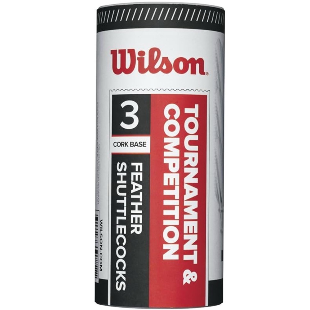 Wilson Red and Black Tournament Shuttlecocks 3 pack